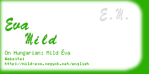 eva mild business card